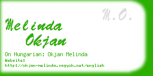 melinda okjan business card